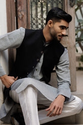 Deepak Perwani - jkt1511, Kur1384 & Pja23 - black - 3 Piece